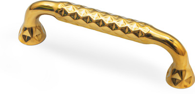 Plantex Cabinet Handle/96mm Handle for Cabinet/Wardrobe Handle/Door Pull-Push Handle Zinc Cabinet/Drawer Handle(Gold Pack of 1)