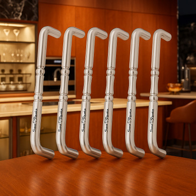 Smart Shophar Jumbo 6 inches Durable cabinet handle with premium coating for long term use Stainless Steel Cabinet/Drawer Handle(Silver Pack of 6)