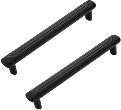LAPO Twist Cabinet Handle for drawer, Kitchen drawer handle - 6 In Zinc Cabinet/Drawer Handle(Black Pack of 2)