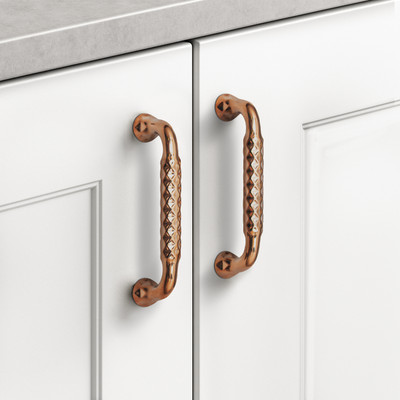 Plantex Door Pull-Push Handle/96mm Handle for Cabinet/Wardrobe Handle/Cabinet Handle Zinc Cabinet/Drawer Handle(Brown Pack of 1)