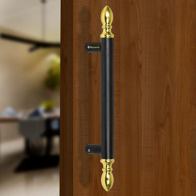 Bzcarts 14 Inch PVD Gold and Matt Black Two Tone Main Door Handle / Pull-Push Handle Stainless Steel Door Handle(Multicolor Pack of 1)