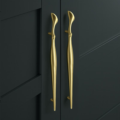 Plantex Cabinet Handle/224mm Handle for Cabinet/Wardrobe Handle/Door Pull-Push Handle Zinc Cabinet/Drawer Handle(Copper Pack of 1)