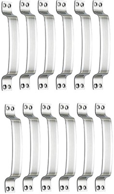AAS COPULA Doors/Cabinet/Window Handles for Home & Kitchen - Hox Pull Handle 6 Inches Stainless Steel Door Handle(Silver Pack of 12)