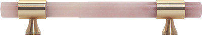 Mantara H-051-128-Rose-MANTARA Crystal Cabinet/Drawer Handle(Pink Pack of 1)