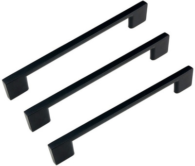 Polco Polco Kitchen Cabinet Handles Door handle Drawer handle 8Inch Pack of 6 Stainless Steel Cabinet/Drawer Handle(Black Pack of 6)