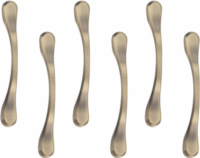 ATOM CH-ZN-548-BA-04, Pack of 6 Zinc Cabinet/Drawer Handle(Gold Pack of 6)