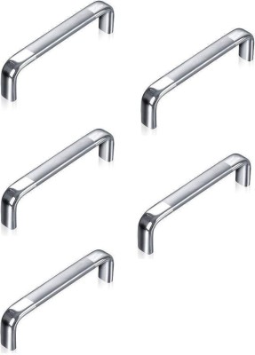 KURIC Steel Drawer Handle | Wardrobe Handle | Cabinet Handle 4 Inch with Screw 5 Pcs Stainless Steel Cabinet/Drawer Handle(Silver Pack of 5)