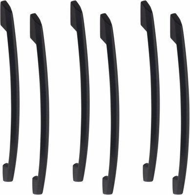 ATOM 8 inches CH-545 Black Matt Finish Zinc Cabinet/Drawer Handle(Black Pack of 6)