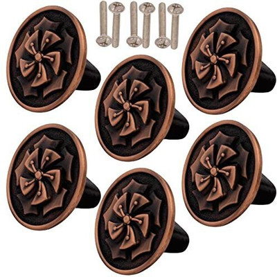 ATOM KB-ZK-608 Copper Cupboard Knob Zinc Cabinet/Drawer Handle(Copper Pack of 6)