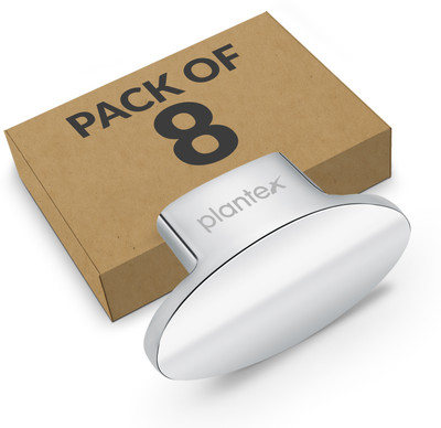 Plantex knobs for Drawer/knobs/Cabinet Pull-Push handle for Kitchen/Bedroom(Chrome) Zinc Cabinet/Drawer Handle(Silver Pack of 8)