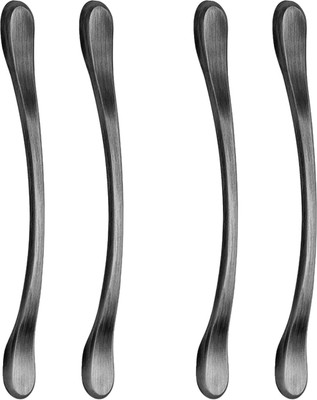 ATOM CH-ZN-548-BM-08, Pack of 4 Zinc Cabinet/Drawer Handle(Black, Silver Pack of 4)