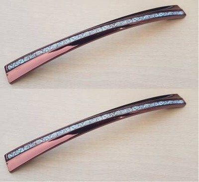 boruz Zinc Cabinet/Drawer Handle(Copper, Silver Pack of 2)