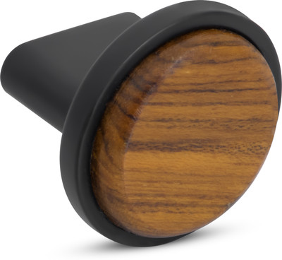 Plantex Knobs for Drawer/Round Drawer Knobs/Knobs for Cabinets/Pull-Push Knobs Wood, Zinc Cabinet/Drawer Handle(Black, Brown Pack of 1)