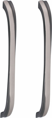 ATOM CH-ZN-550-BS-10, Pack of 02 Zinc Cabinet/Drawer Handle(Black, Silver Pack of 2)