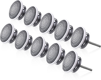 Screwtight Tribal Design 1-3/5 in. Black & White Cabinet Knob (CK641-10) Ceramic Cabinet/Drawer Handle(Black, White Pack of 10) deal from flipkart Screwtight Tribal Design 1-3/5 in. Black & White Cabinet Knob (CK641-10) Ceramic Cabinet/Drawer Handle(Black, White Pack of 10) deal from flipkart