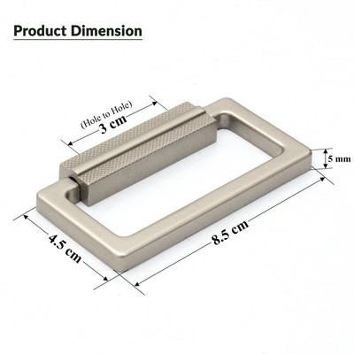Plantex Rajwadi Drawer Kadi/3.5 Inch Drawer Handle/Pull-Push Kadi for Cabinet Zinc Cabinet/Drawer Handle(Silver Pack of 1)