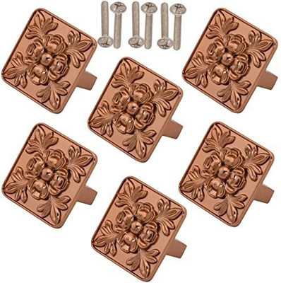ATOM KB-ZK-611 Rose Gold Knob Zinc Cabinet/Drawer Handle(Multicolor Pack of 6)