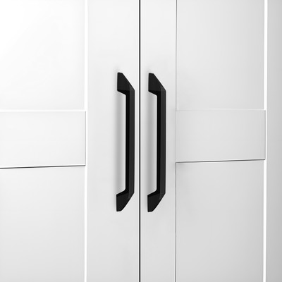 Plantex Door Pull-Push Handle/Wardrobe Handle/96mm Handle for Cabinet/Cabinet Handle Zinc Cabinet/Drawer Handle(Black Pack of 1)