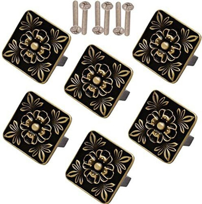 ATOM ZK-611-106 Antique Zinc Cabinet/Drawer Handle(Multicolor Pack of 6)