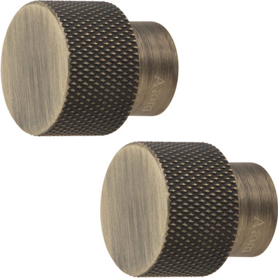 ATOM 26 MM KB-BK-DIAMOND Antique Brass Brass Cabinet/Drawer Handle(Multicolor Pack of 2)