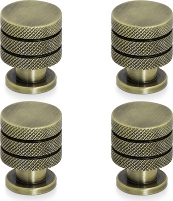 Plantex knobs for Drawer/Knobs for Bathroom Cabinet/Pull-Push knobs(Brass Antique) Stainless Steel Cabinet/Drawer Handle(Gold Pack of 4)