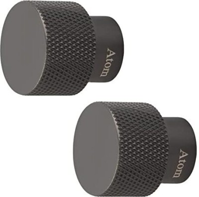 ATOM 26 MM Brass Material knob I Black Finish I Diamond Brass Cabinet/Drawer Handle(Black Pack of 2)