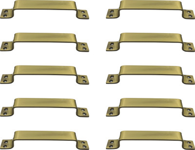 MYRU Premium 4x25mm Brass finish D-Handle Heavy duty handle / Main Door 7'' Handle Stainless Steel Door Handle(Multicolor Pack of 10)