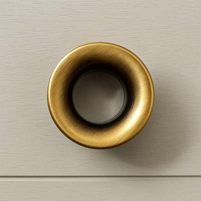 Krishna Priya Knobs for Drawer & Cabinets knobs Set Zinc Cabinet/Drawer Handle(Gold Pack of 6)