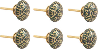 ATOM KB-BK-LAVENDER Multicolor Cupboard Knob Brass Cabinet/Drawer Handle(Multicolor Pack of 6)