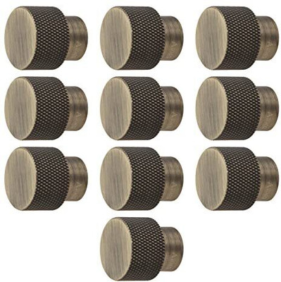 ATOM 26mm KB-DIAMOND Antique Brass Cabinet/Drawer Handle(Multicolor Pack of 10)