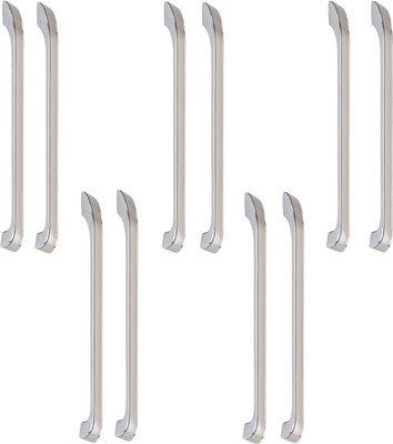 ATOM 10 Inches Zinc Handle | CP Stain Finish| CH-252 Zinc Cabinet/Drawer Handle(Silver Pack of 10)