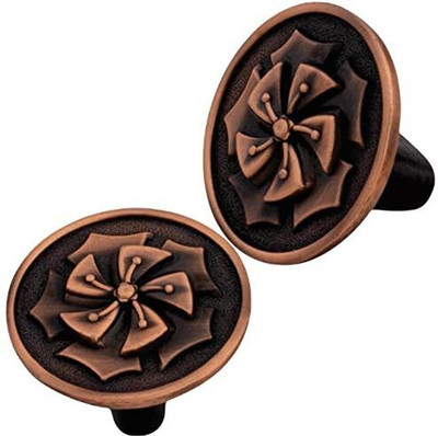 ATOM ZK-608 Copper Cupboard Knob Zinc Cabinet/Drawer Handle(Multicolor Pack of 2)