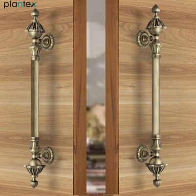 Plantex Door Handle/18 Inch Main Door Handle/Wooden Door Handle/Pull-Push Door Handle Aluminium, Zinc Door Handle(Gold Pack of 2)