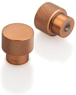 ATOM KB-BK-DIAMOND 26mm Rose Gold Brass Cabinet/Drawer Handle(Gold Pack of 2)