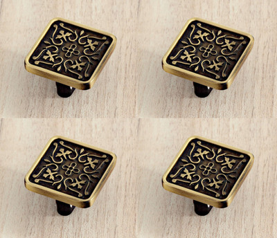 boruz Zinc, Brass Cabinet/Drawer Handle(Gold Pack of 4)