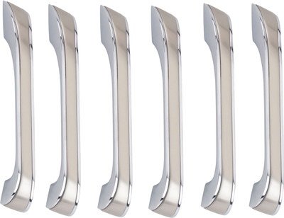 ATOM 4.8 Inches Zinc Handle | CP Stain Finish| CH-252 Zinc Cabinet/Drawer Handle(Silver Pack of 6)