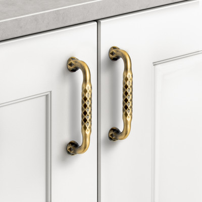 Plantex Door Pull-Push Handle/Cabinet Handle/96mm Handle for Cabinet/Wardrobe Handle Zinc Cabinet/Drawer Handle(Copper Pack of 1)