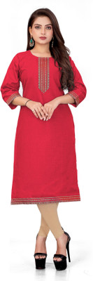 Maaa Meladi CreationS Women Self Design Straight Kurta(Multicolor)
