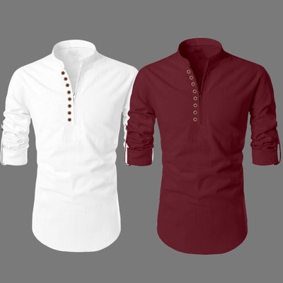 SOPANI Men Solid Straight Kurta(Multicolor)