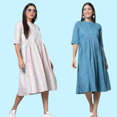 U CREATION Women Printed Anarkali Kurta(Multicolor)