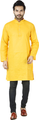 Rako Men Printed Straight Kurta(Green)