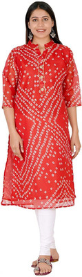 PARTH SY FASHION Women Self Design A-line Kurta(Red)