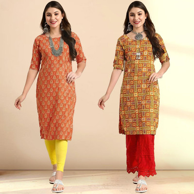 EthnicBasket Women Printed A-line Kurta(Multicolor)