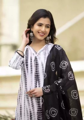 Isha e Kart Women Printed Ethnic Dress Kurta(Black)