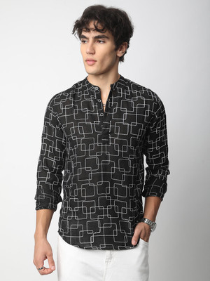 VASTRADO Men Embroidered Straight Kurta(Black)