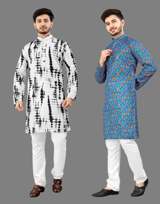 DHASU TRENDZ Men Printed Straight Kurta(Multicolor)
