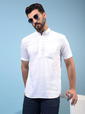 CRIMSOUNE CLUB Men Printed A-line Kurta(White)