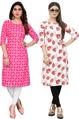 MARIDI FASHION Women Self Design Straight Kurta(Multicolor)