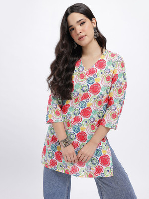 Anouk Rustic Women Printed Straight Kurta(Multicolor)