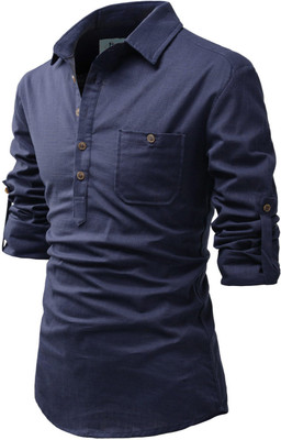 TrendiVastra Men Solid A-line Kurta(Blue)